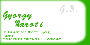 gyorgy maroti business card